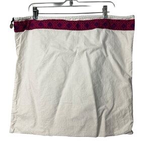 Tory Burch Dust Bag Cream Storage Bag w/ Pink Trim Large